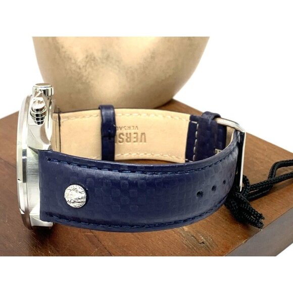 Versus by Versace Men's VSPBH7121 Quartz Blue Gray Dial Silver Leather B… - Picture 10 of 14